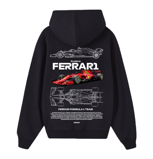 BLACK F1 HOODIE [UNISEX]