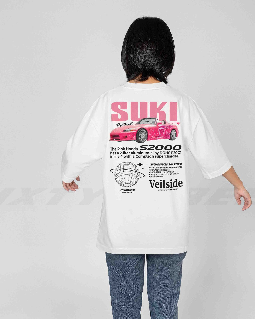 Suki S2000 Oversized Fit T-shirt - White