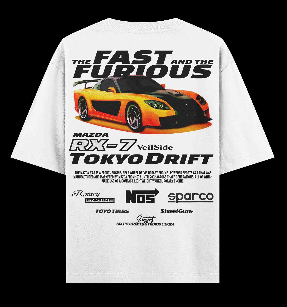 FAST AND FURIOUS MAZDA RX7 T-SHIRT - UNISEX